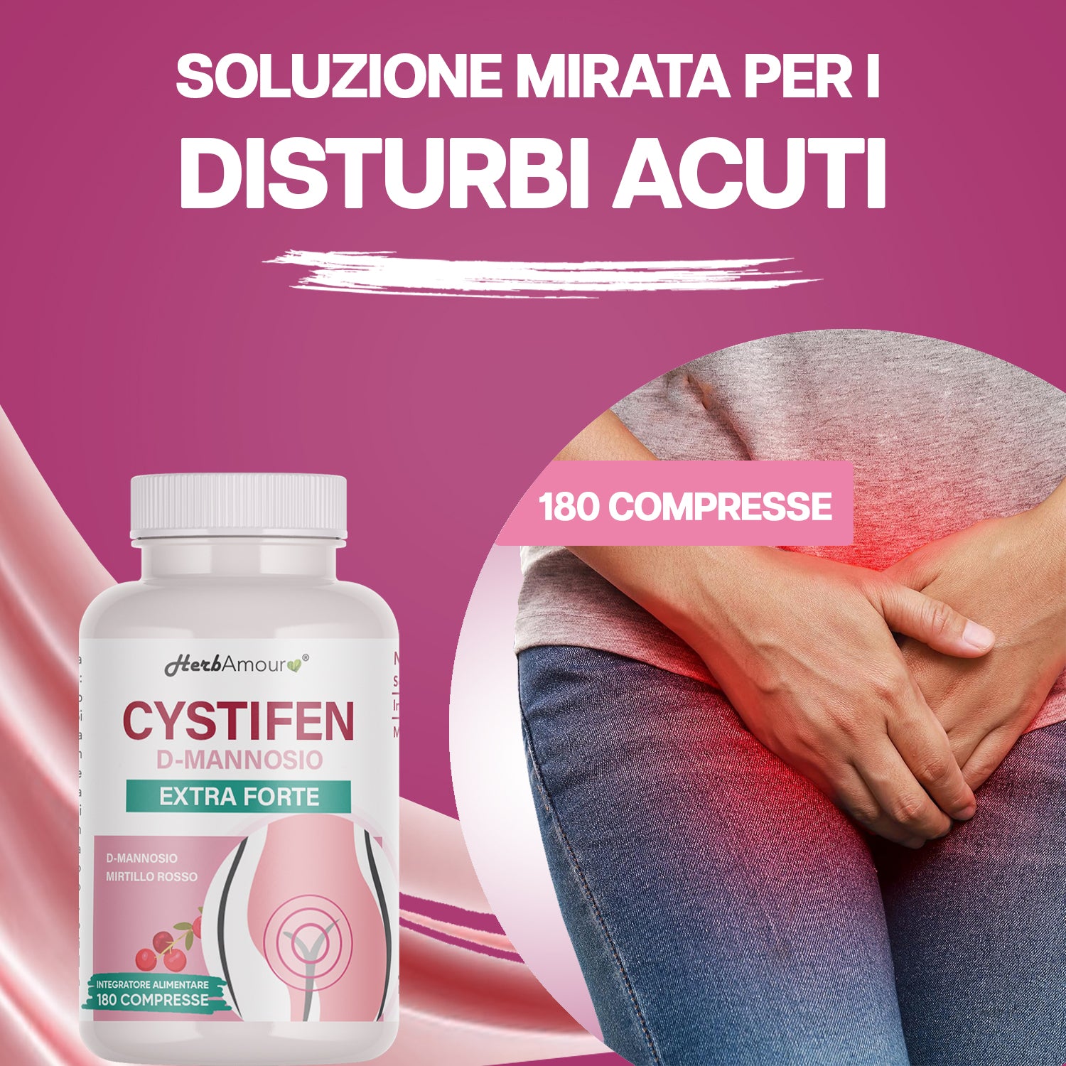 D-Mannosio + Mirtillo Rosso | 180 Compresse | 6 Mesi