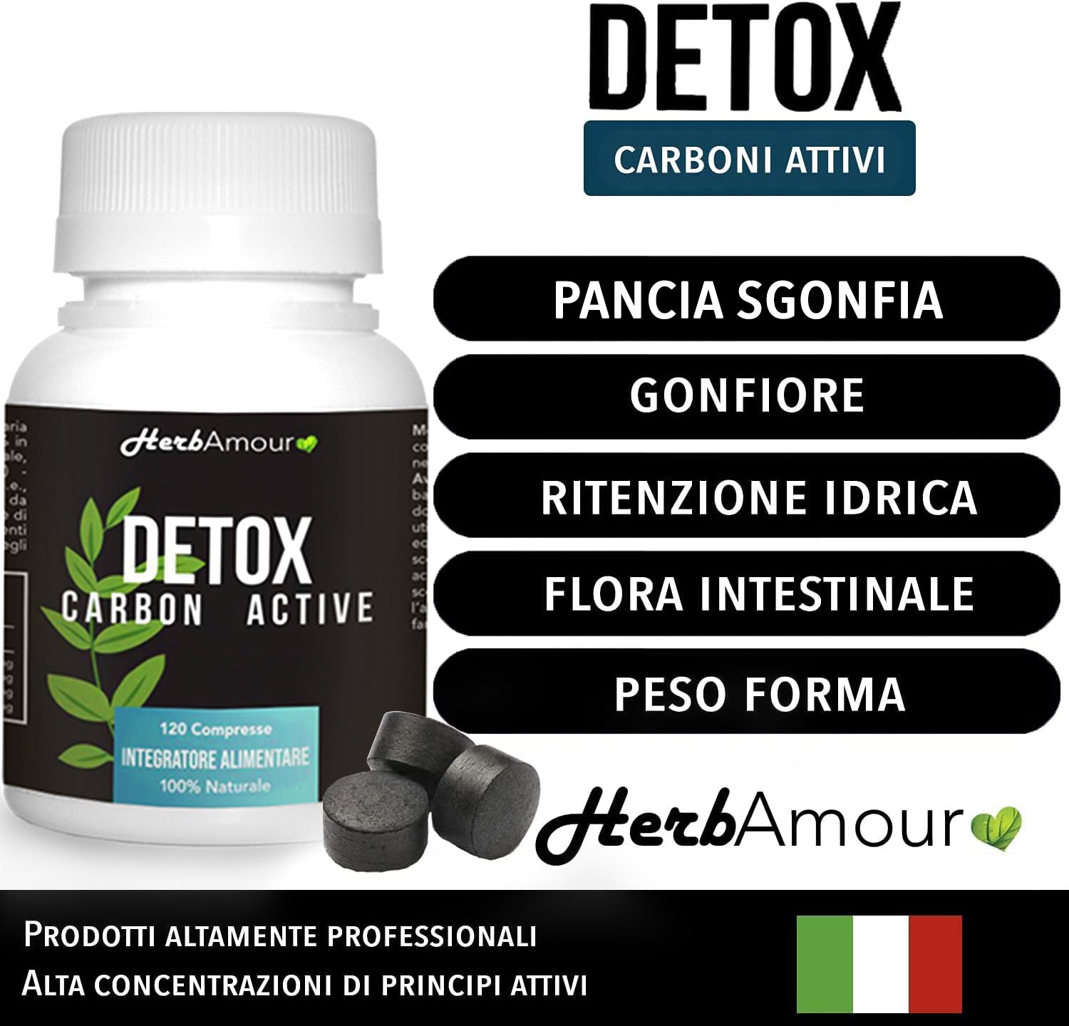 HerbAmour® Detox Carbon Active