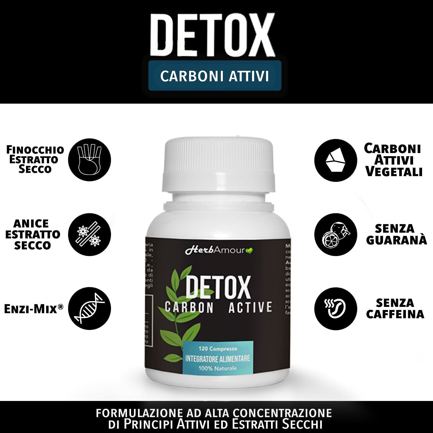 HerbAmour® Detox Carbon Active