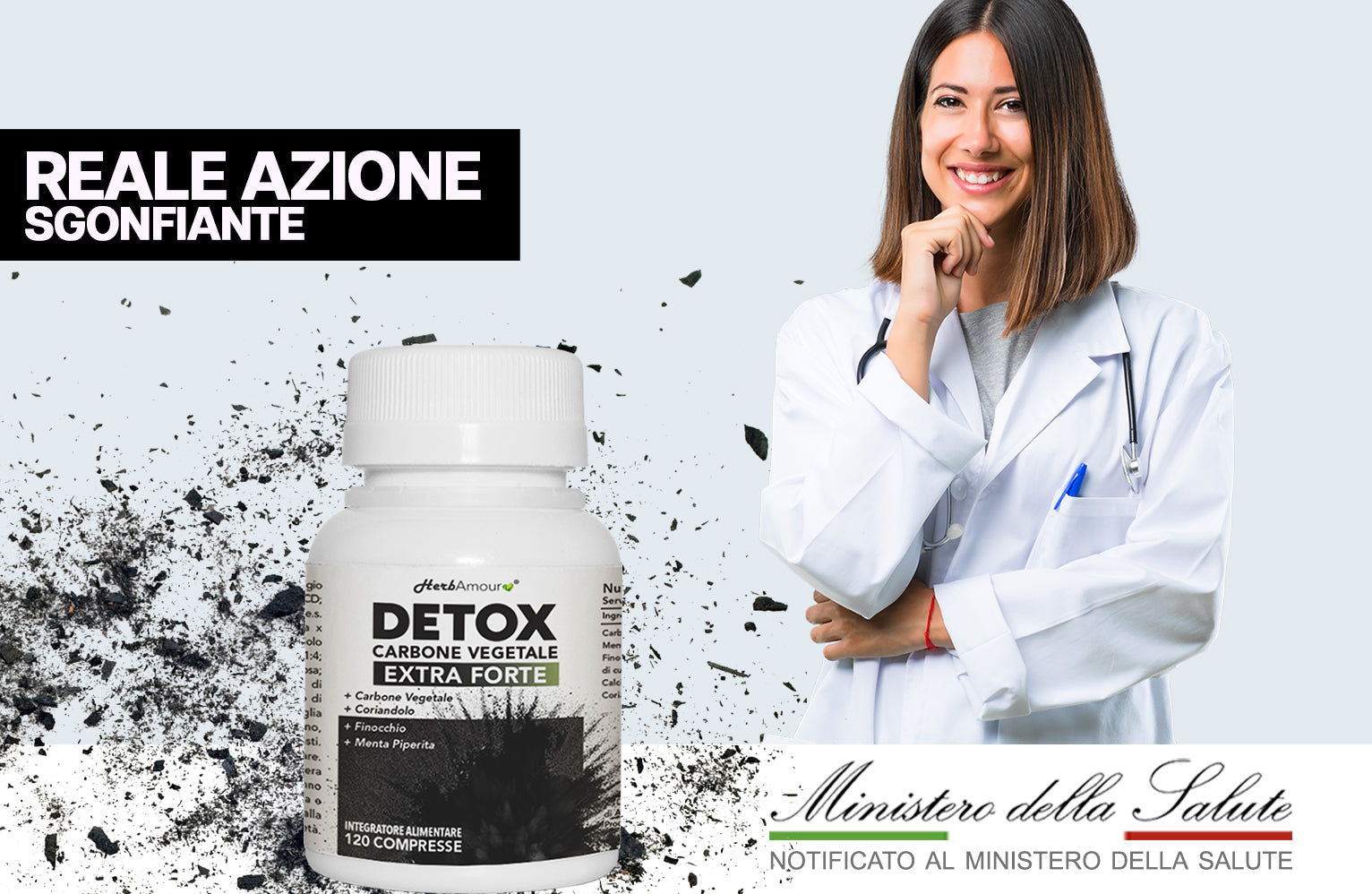 HerbAmour® Detox Carbone Attivo Vegetale